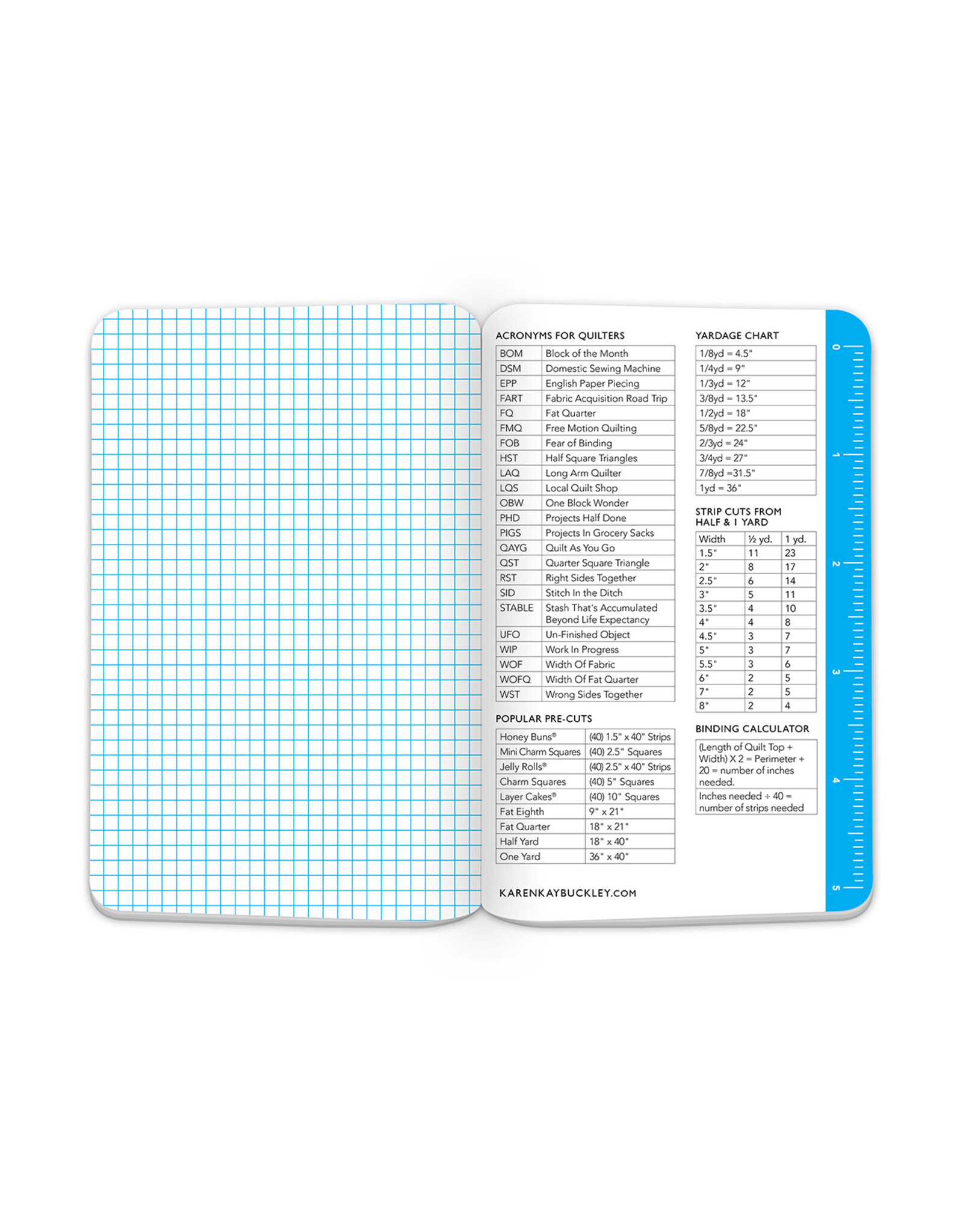 Karen Kay Buckley Karen Kay Buckley - Quilt Notes - 48 pages - note book graph paper