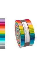 Robert Kaufman 2-1/2in Strips Roll Up - Kona Solids - Elizabeth Hartman Designer Palette - RU-340-40