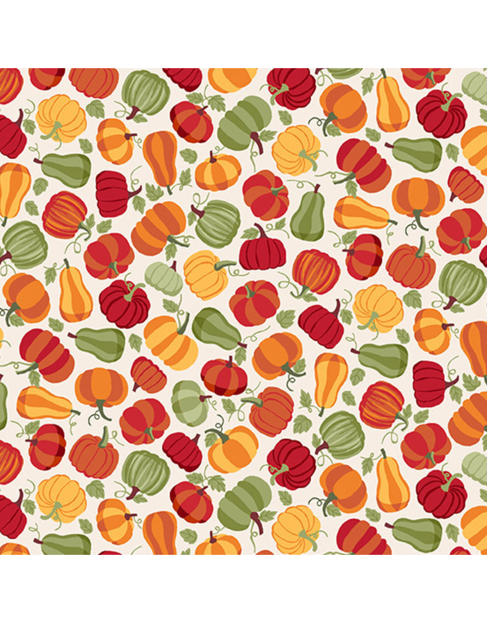 Makower UK Autumn Days - Pumpkins White coupon (± 55 x 110 cm)