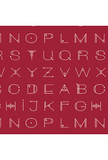 Andover Giucy Giuce - Scrawl - Deco Letters Crimson - 1217-R