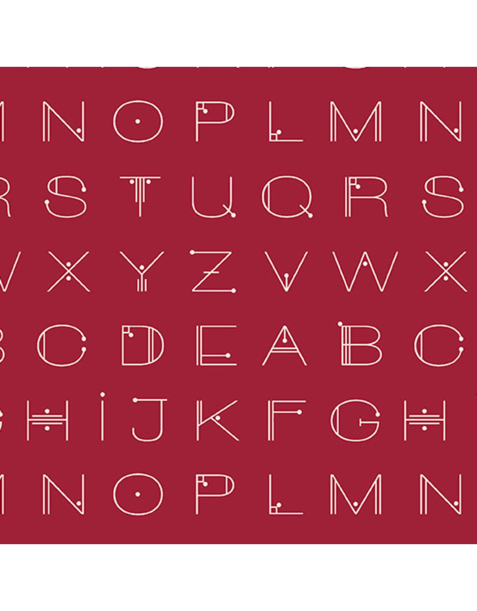 Andover Giucy Giuce - Scrawl - Deco Letters Crimson - 1217-R