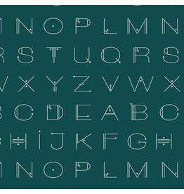 Andover Scrawl - Deco Letters Deep teal