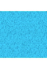 Andover Giucy Giuce - Scrawl - Quilty Words Blue Howlite - 1214-B