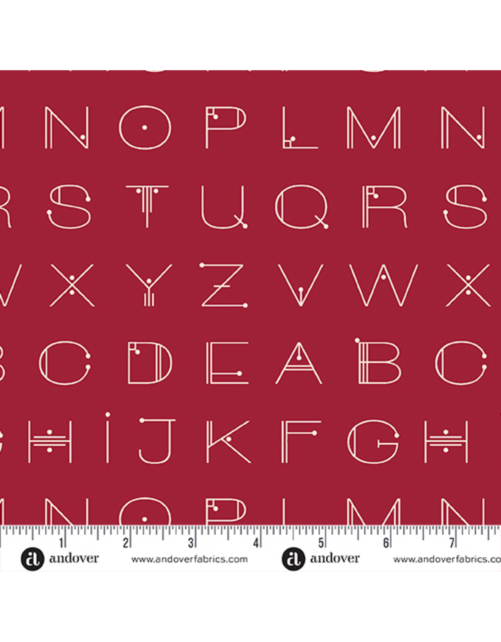 Andover Giucy Giuce - Scrawl - Deco Letters Crimson - 1217-R