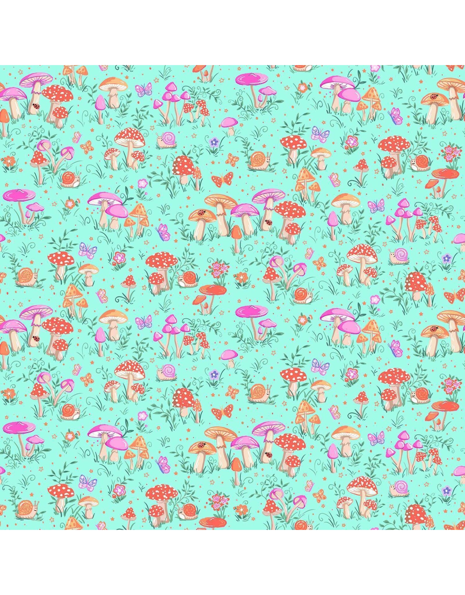 Makower UK Makower UK - Fairy Dust - Toadstool Teal - 051-T