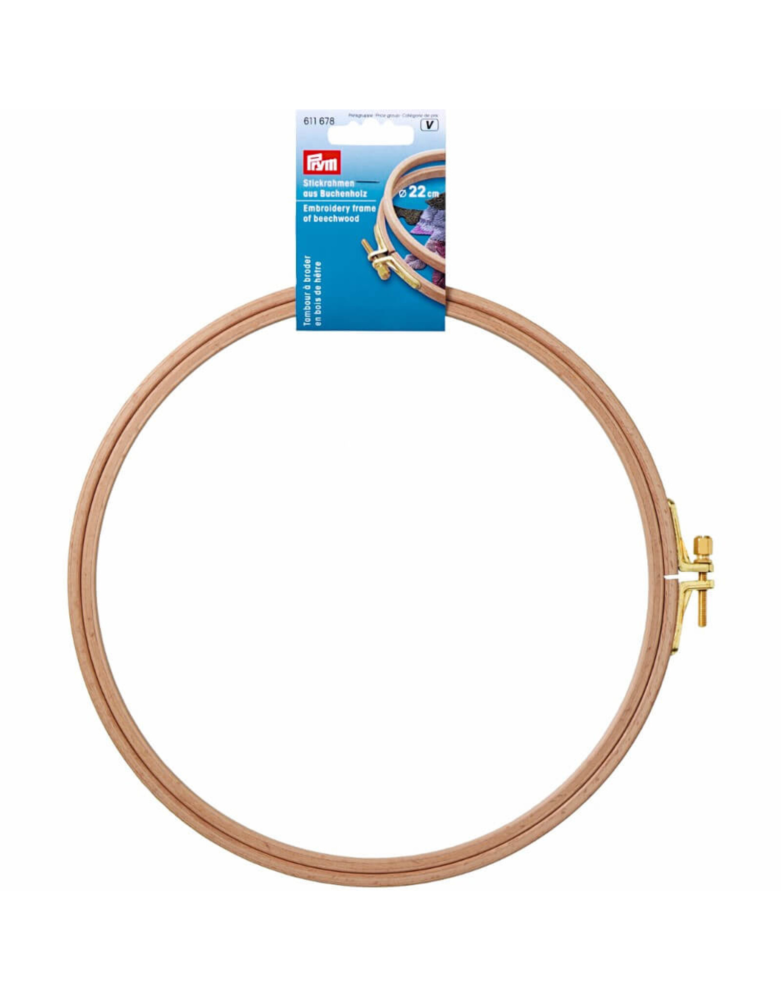 Prym Borduurring hout - rond - 22 cm - 611 678