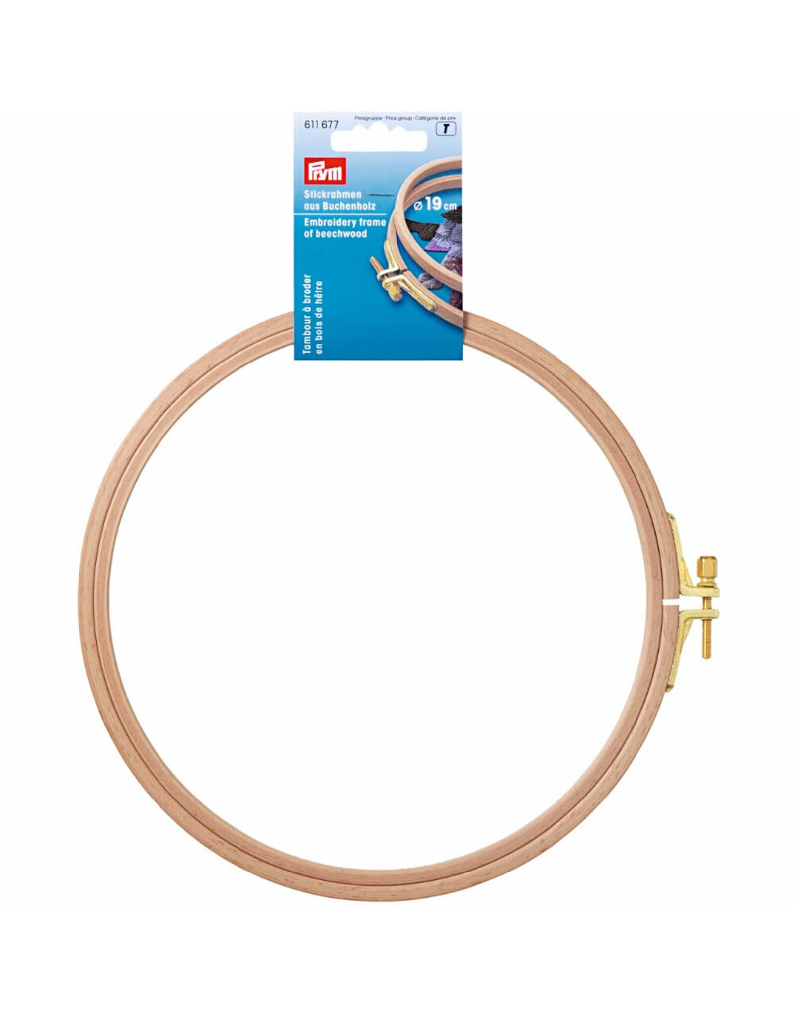 Prym Borduurring hout - rond - 19 cm - 611 677