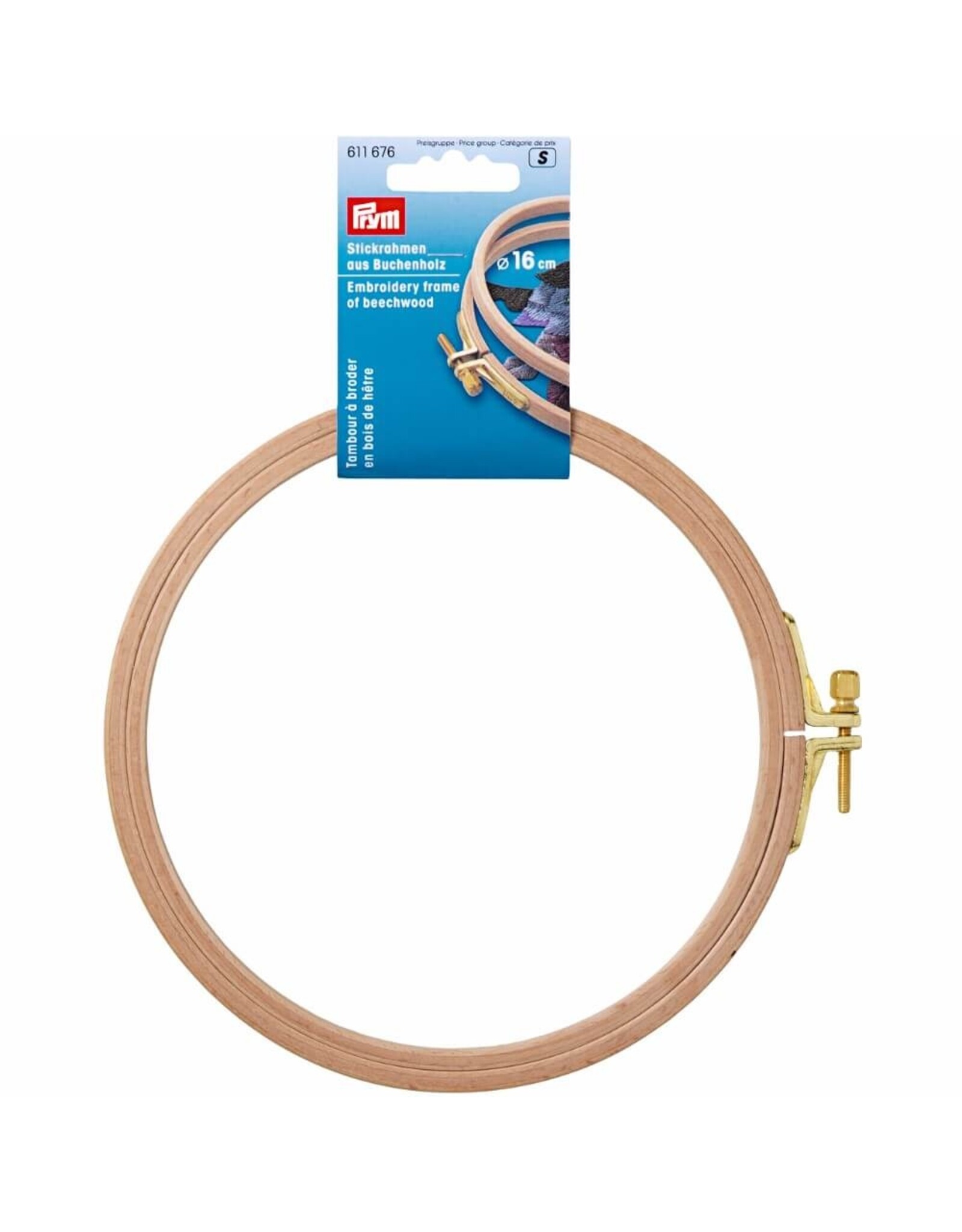 Prym Borduurring hout - rond - 16 cm - 611 676