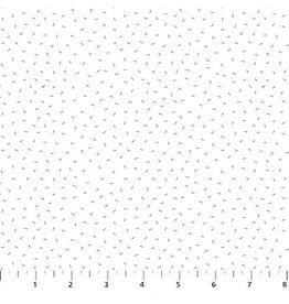 Figo Dovetail - Dashes White Gray