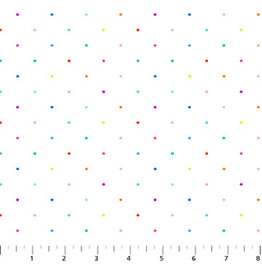 Figo Dovetail - Ditsy Dots White Multi