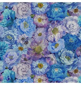 Timeless Treasures Butterfly Dreams - Fancy Packed Floral Multi