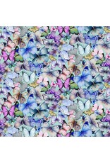 Timeless Treasures Butterfly Dreams - Tossed Pretty Butterflies Aqua