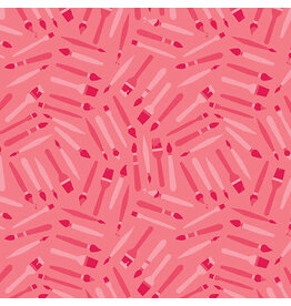 Benartex Contempo Studio Happy Notes - Brushes Pink