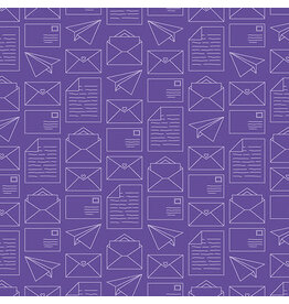 Benartex Contempo Studio Happy Notes - Mail Day Purple