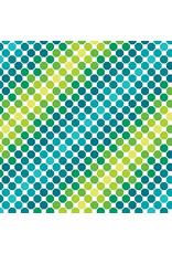 Benartex Contempo Studio Sugaridoo Quilt Studio - Happy Notes - Octagon Stripe Green/Multi - 16442-46