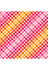 Benartex Contempo Studio Sugaridoo Quilt Studio - Happy Notes - Octagon Stripe Orange/Multi - 16442-39