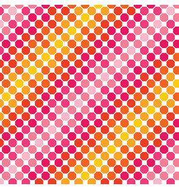 Benartex Contempo Studio Happy Notes - Octagon Stripe Orange/Multi