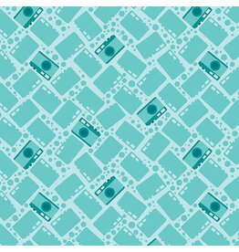 Benartex Contempo Studio Happy Notes - Picture Perfect Turquoise