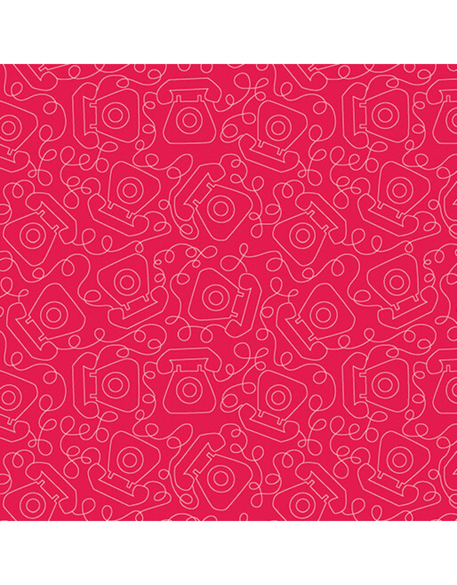 Benartex Contempo Studio Sugaridoo Quilt Studio - Happy Notes - Tring A Ling Dark Pink - 16436-22