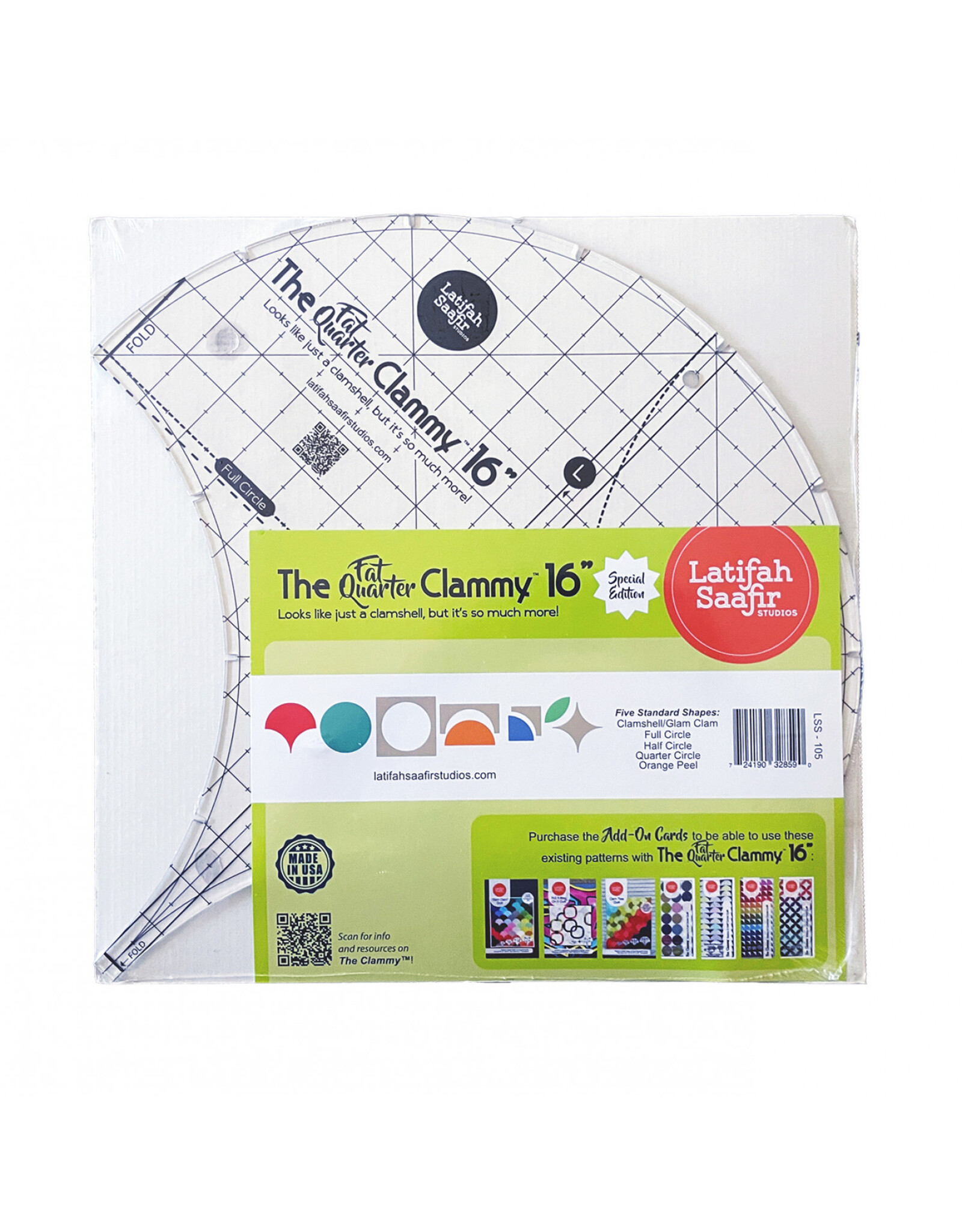 Latifah Saafir Studios Latifah Saafir - The Fat Quarter Clammy - 16 inch