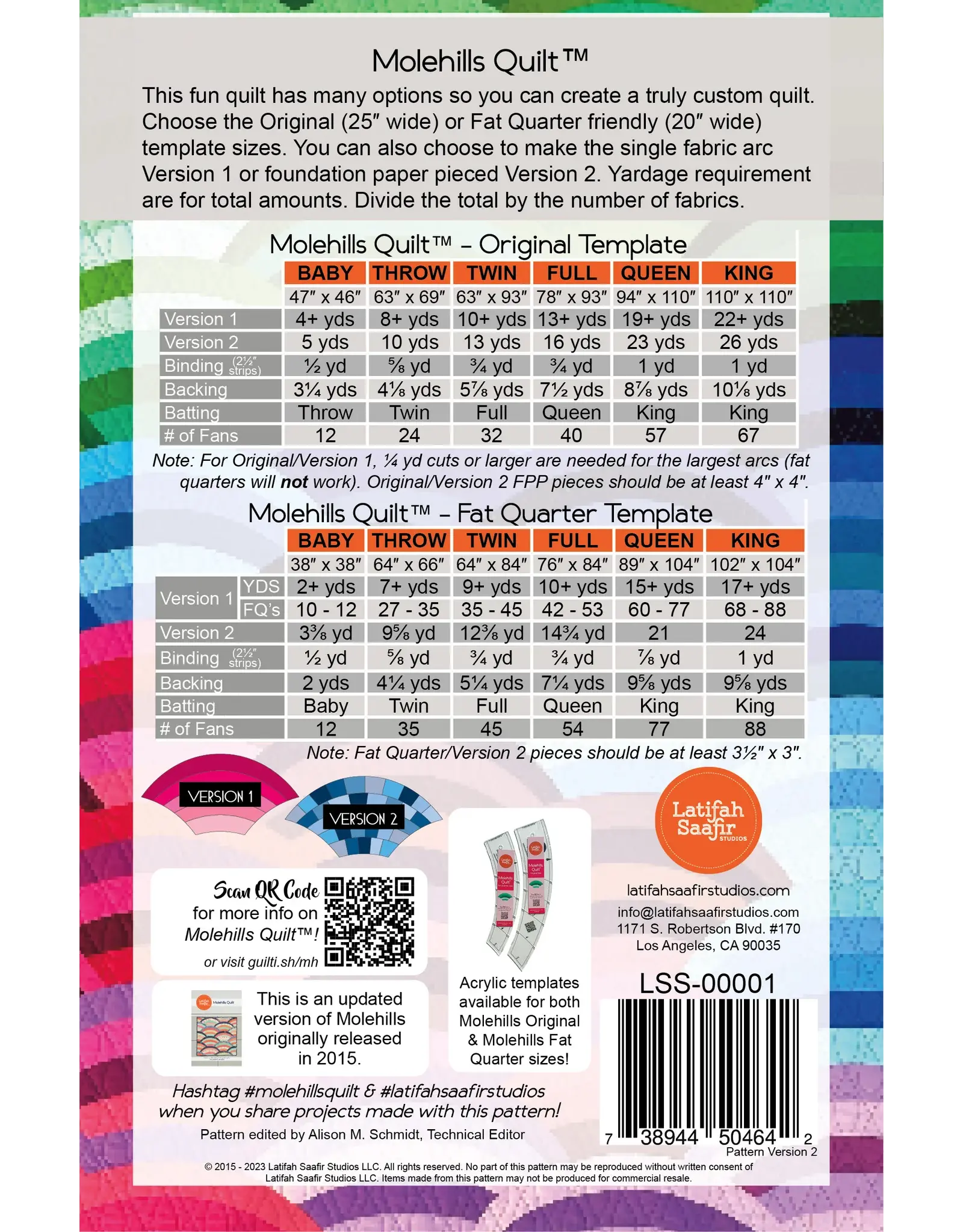 Latifah Saafir Studios Latifah Saafir Studios - Molehills - Quilt patroon - LSS-00001