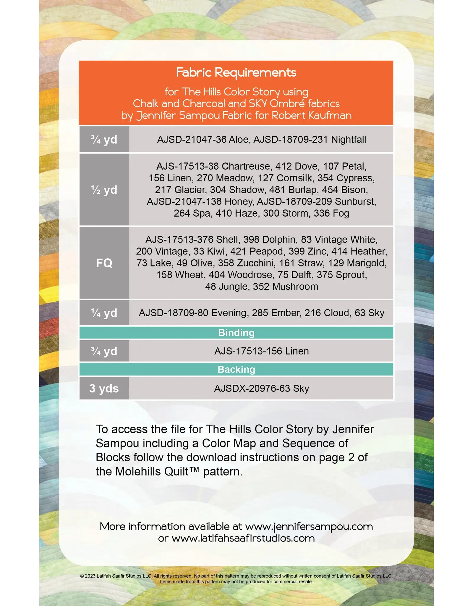 Latifah Saafir Studios Latifah Saafir Studios - Molehills - Quilt patroon - LSS-00001