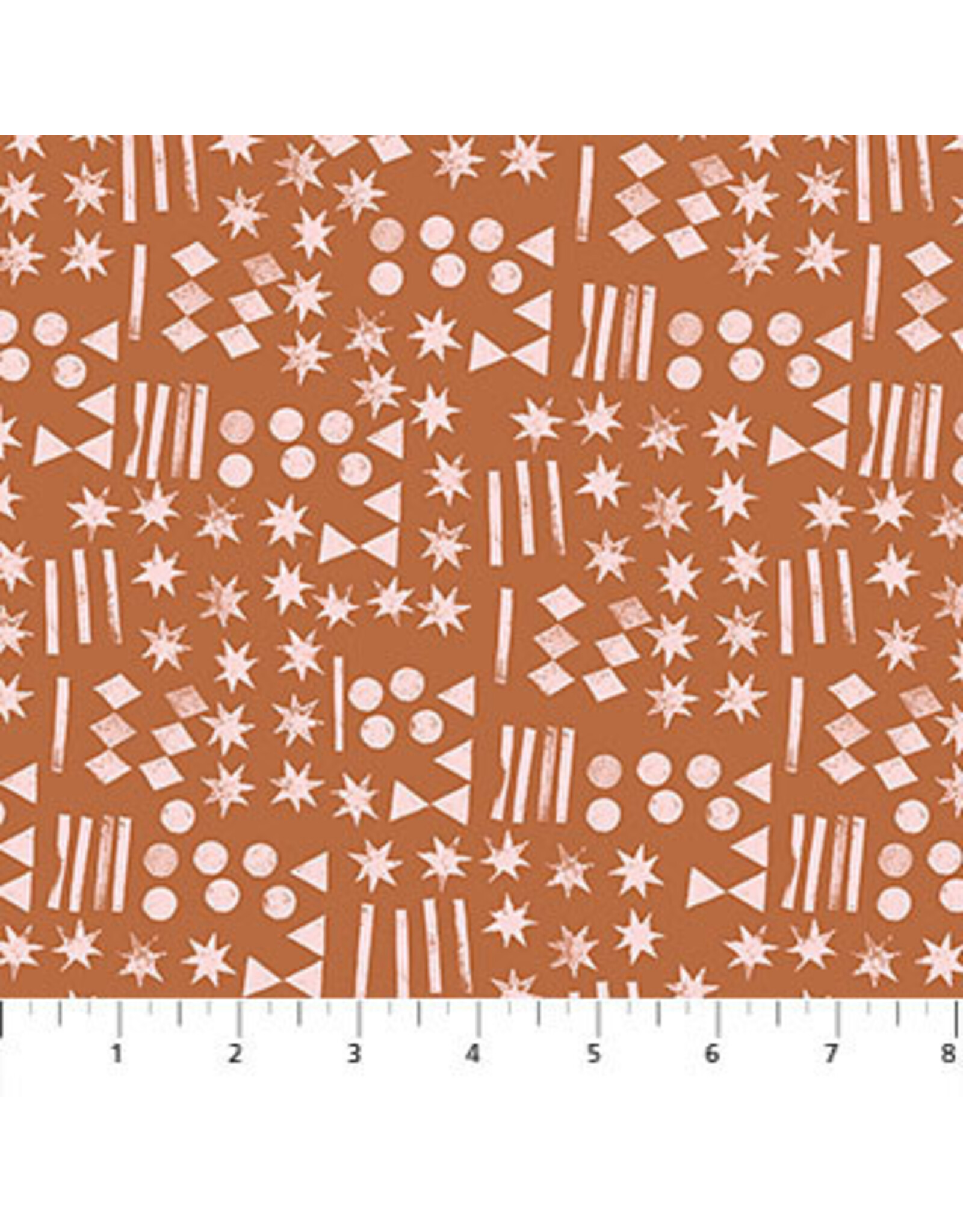 Figo Moonlit  Voyage - Stars Ochre coupon XL (± 92 x 110 cm)