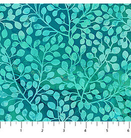 Northcott Dragonfly Dance - Leave Blender Teal