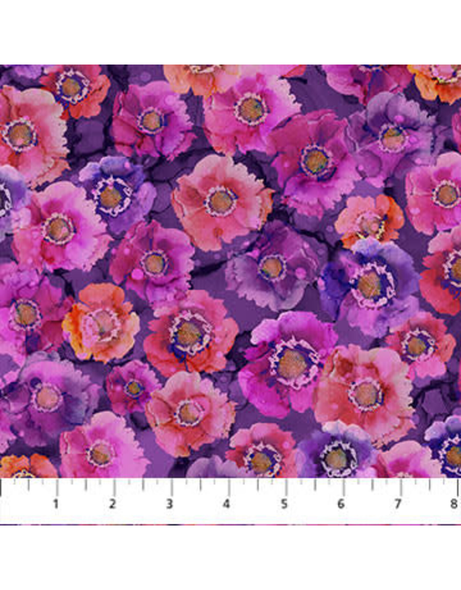 Northcott Northcott - Dragonfly Dance - Small Floral Purple Pink - DP27503-85