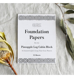 Jen Kingwell Designs Foundation Papers - Pineapple Log Cabin Block