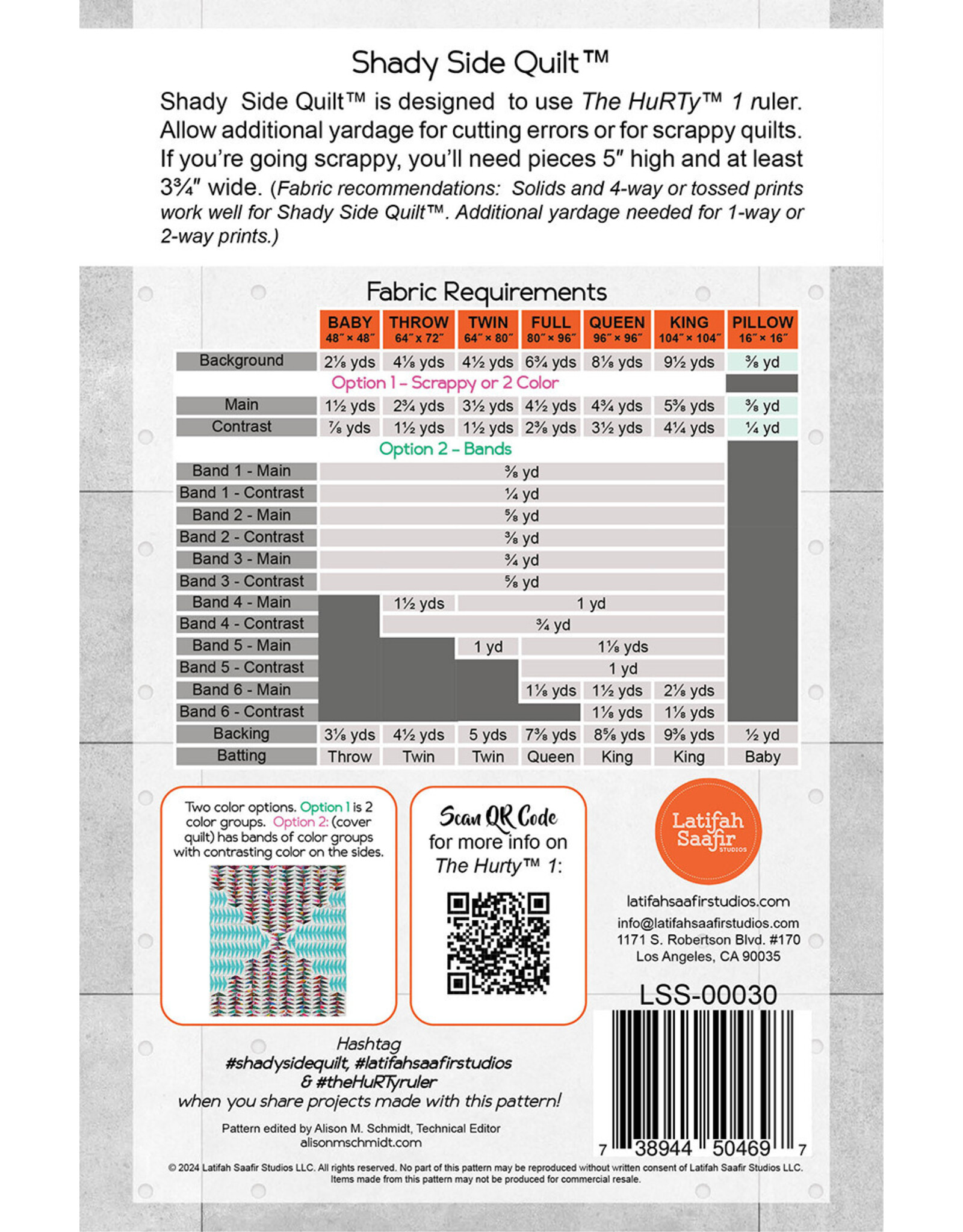 Latifah Saafir Studios Latifah Saafir - Shady Side Quilt - Pattern - LSS-00030