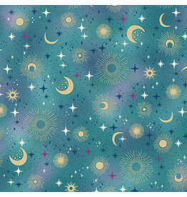 Makower UK Luna - Constellation Teal