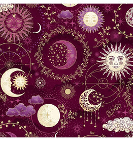 Makower UK Luna - Cosmos Red