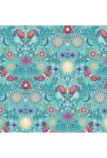 Makower UK Luna - Night Garden Teal