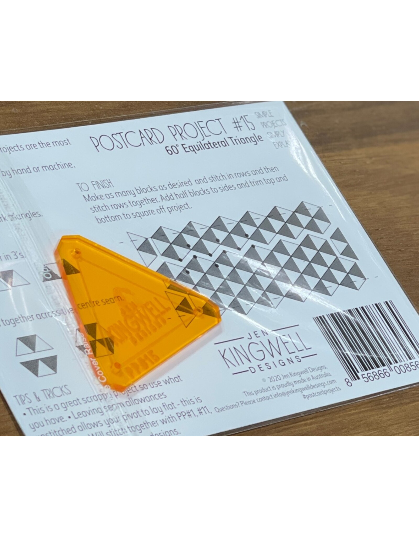 Jen Kingwell Designs Postcard Project #15 - 60 Degree Equilateral Triangle