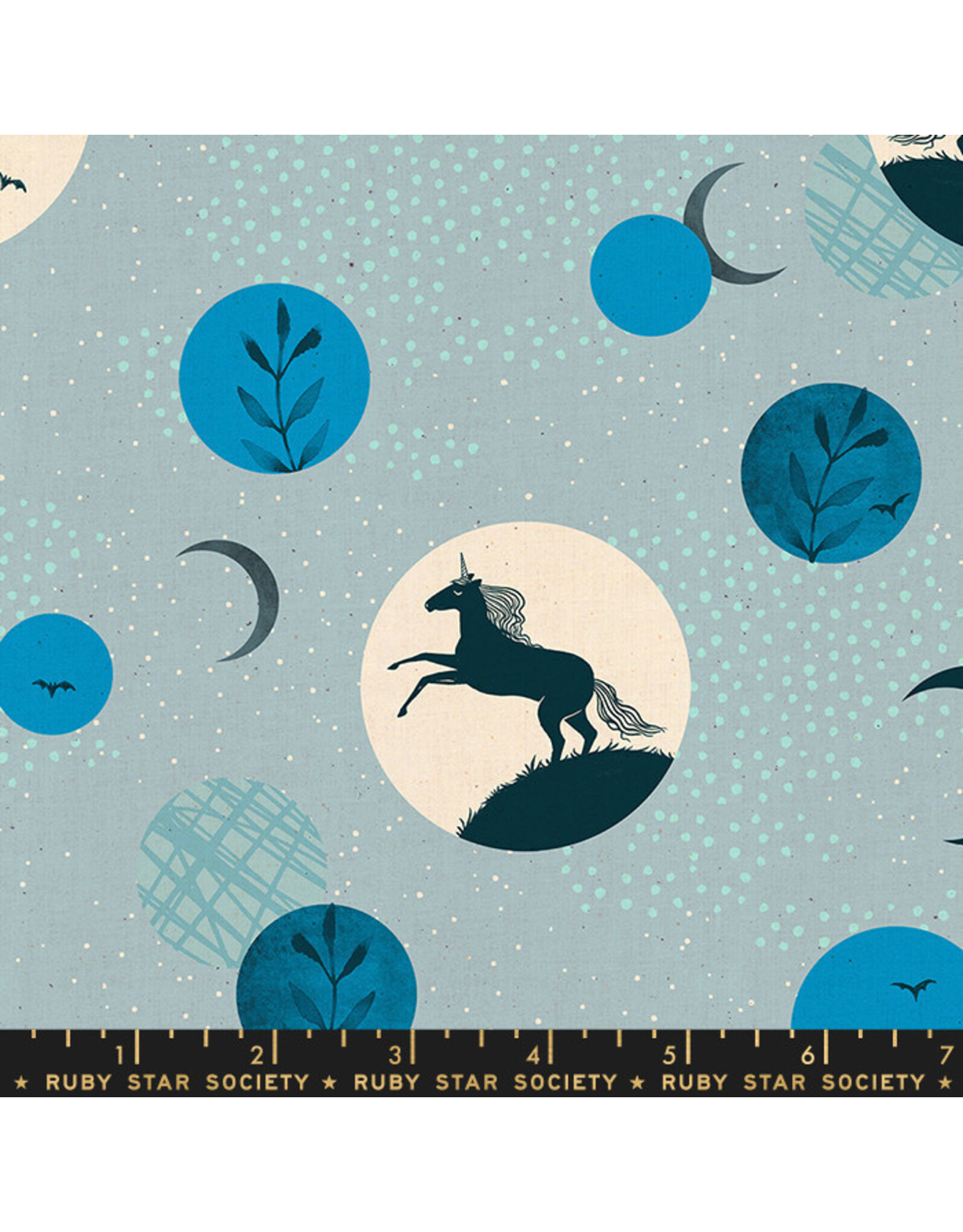 Ruby Star Society Crescent - Unicorn Moon Light Blue coupon XL (± 139 x 110 cm)