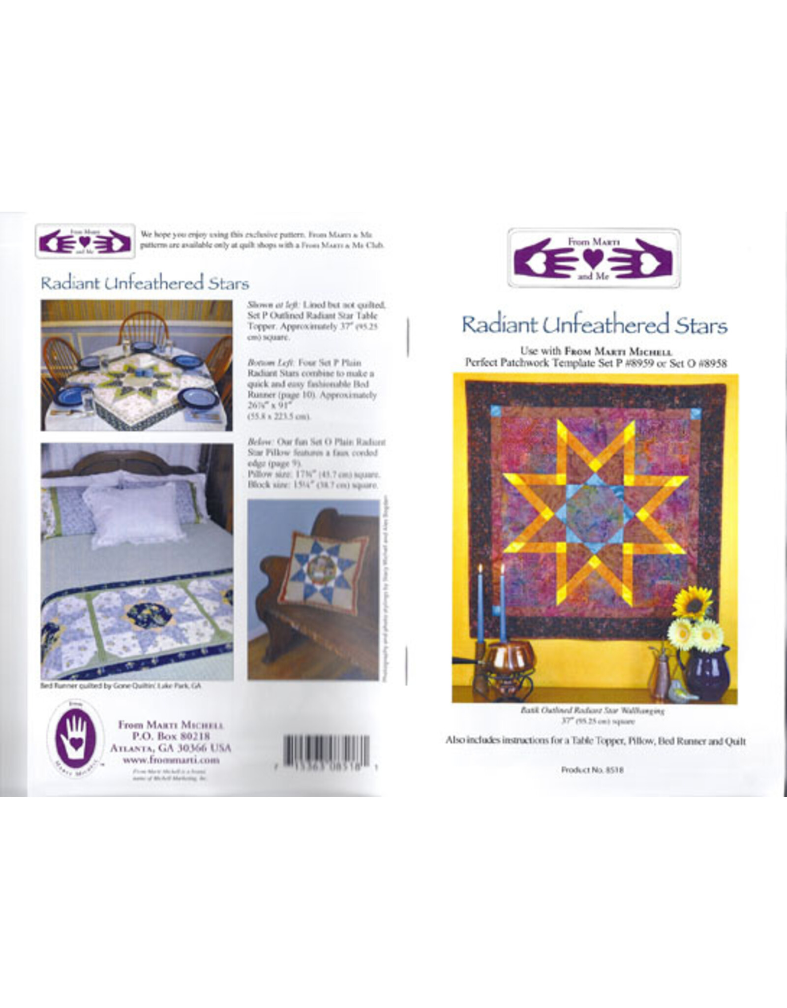 Marti Michell From Marti and Me - Radiant Unfeathered Stars - 8518