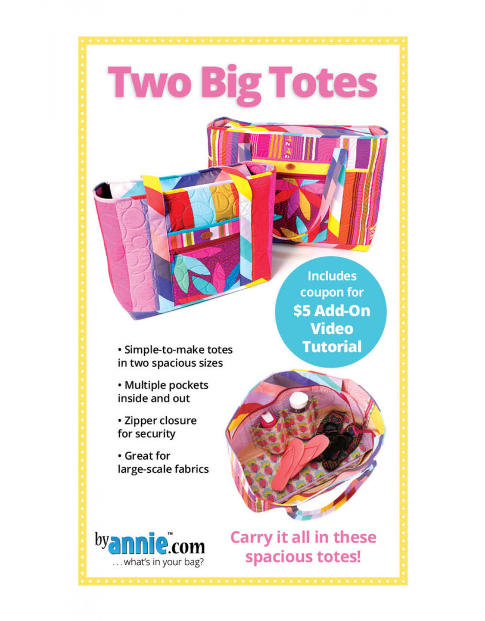 ByAnnie ByAnnie - Two Big Totes - by Annie pattern for totes - PBA310