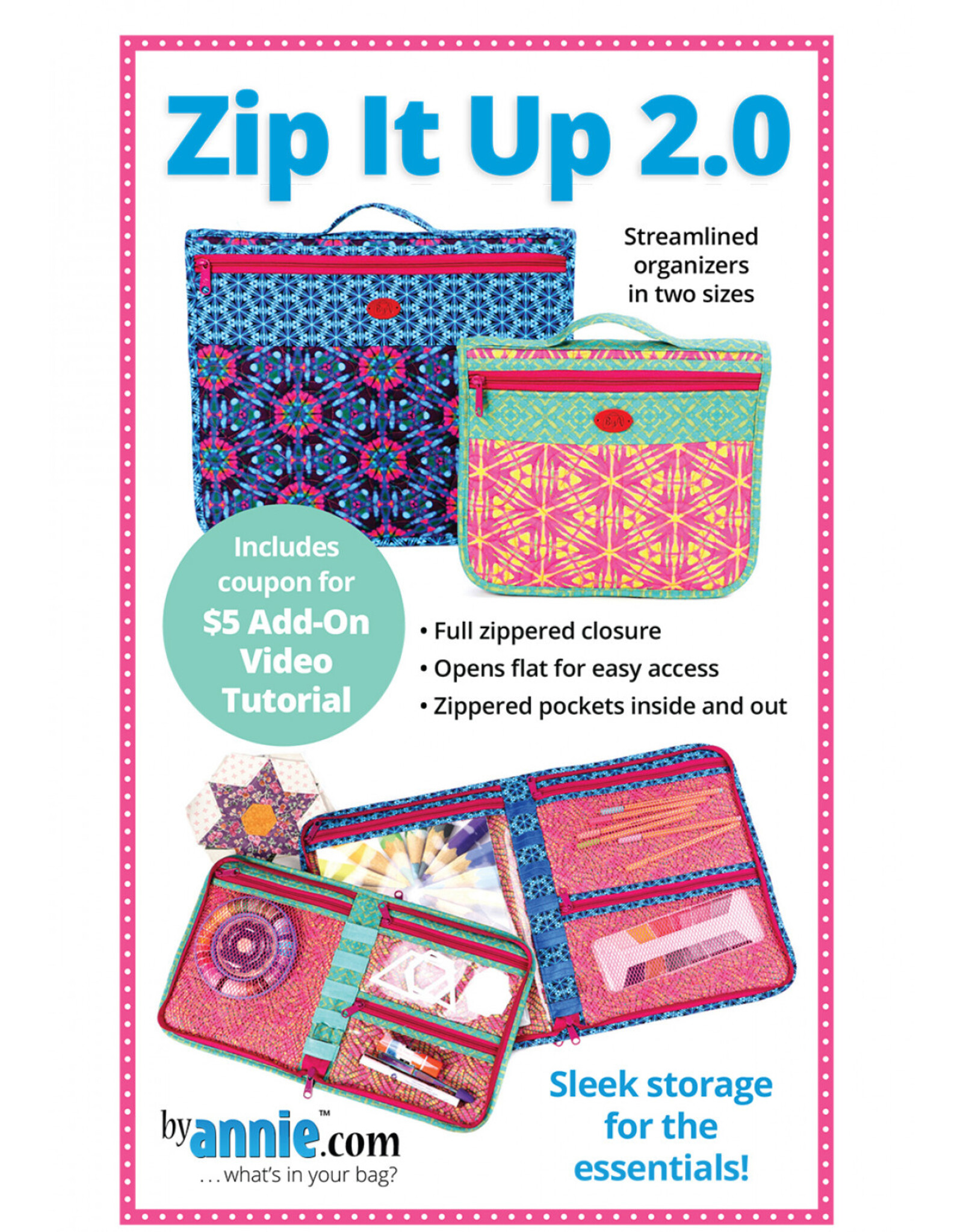 ByAnnie ByAnnie - Zip It Up 2.0 - by Annie patroon voor organizers - PBA-252-2