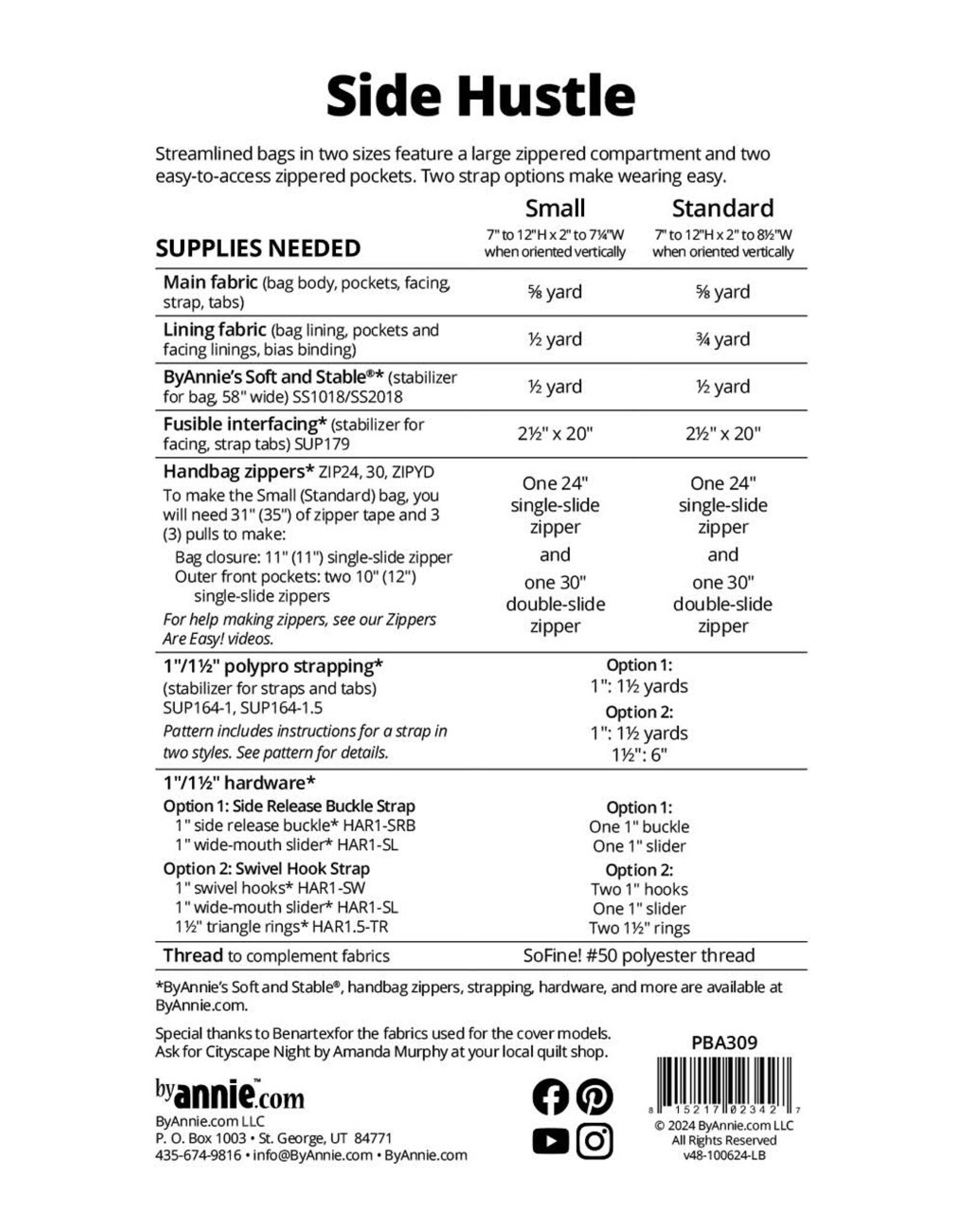 ByAnnie ByAnnie - Side Hustle - by Annie patroon voor tas - PBA309