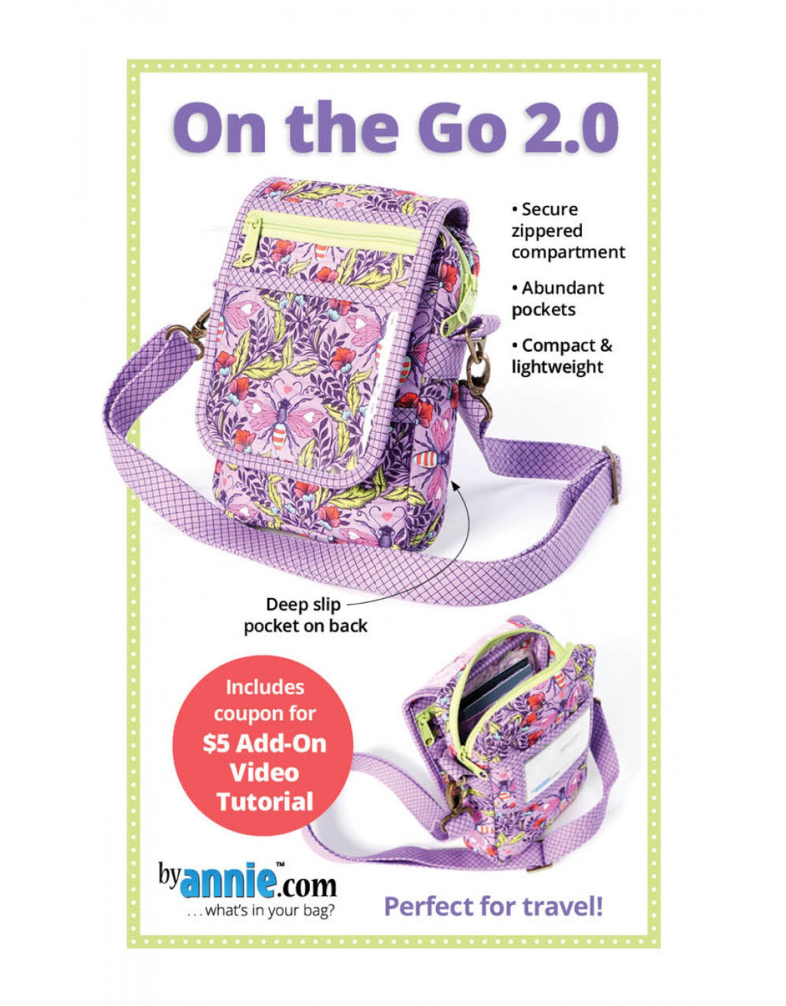 ByAnnie ByAnnie - On the Go 2.0 - by Annie pattern for little bag - PBA190-2