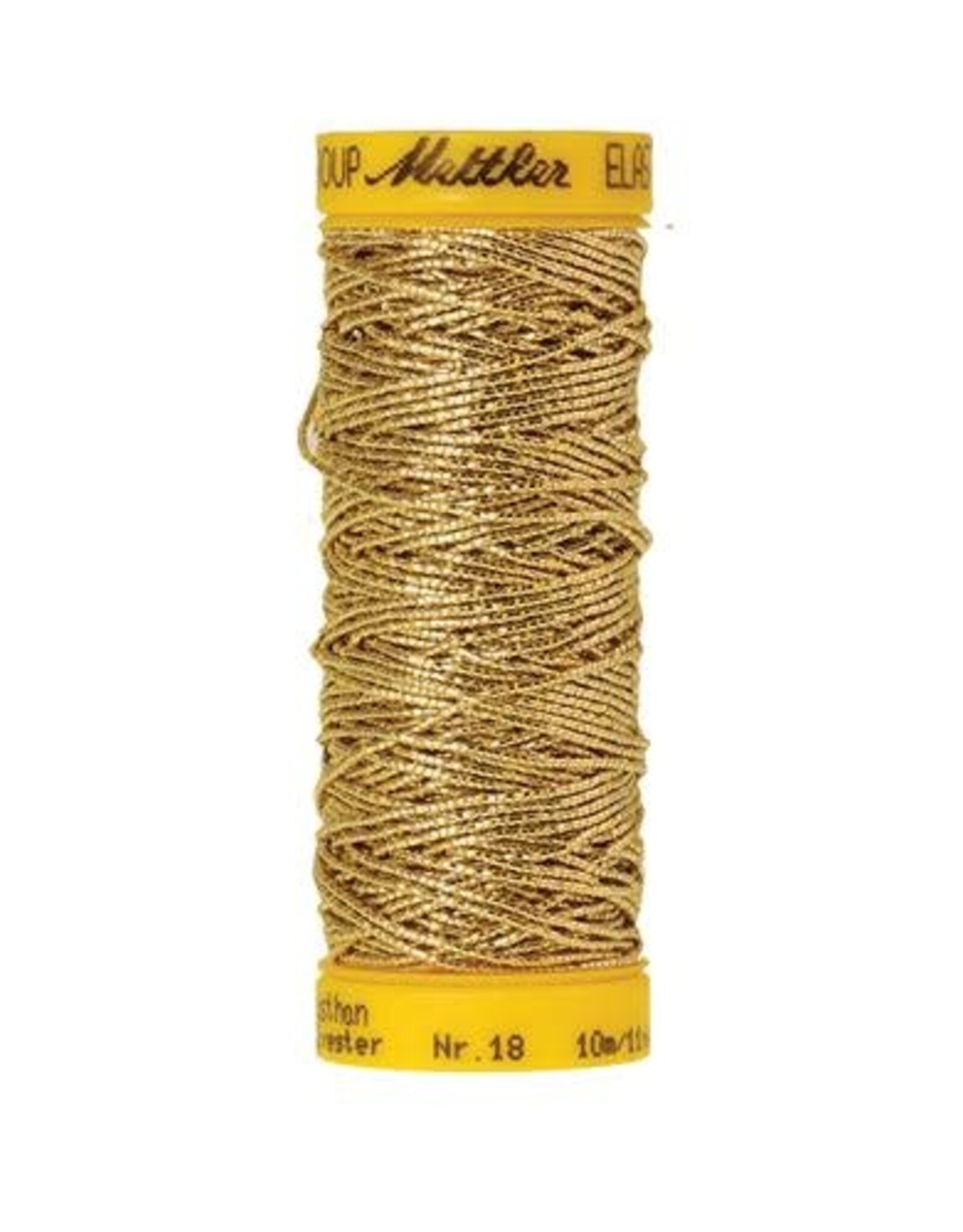 Mettler Amann Elastic - rimpelelastiek metallic goud - - 10 m - 2108