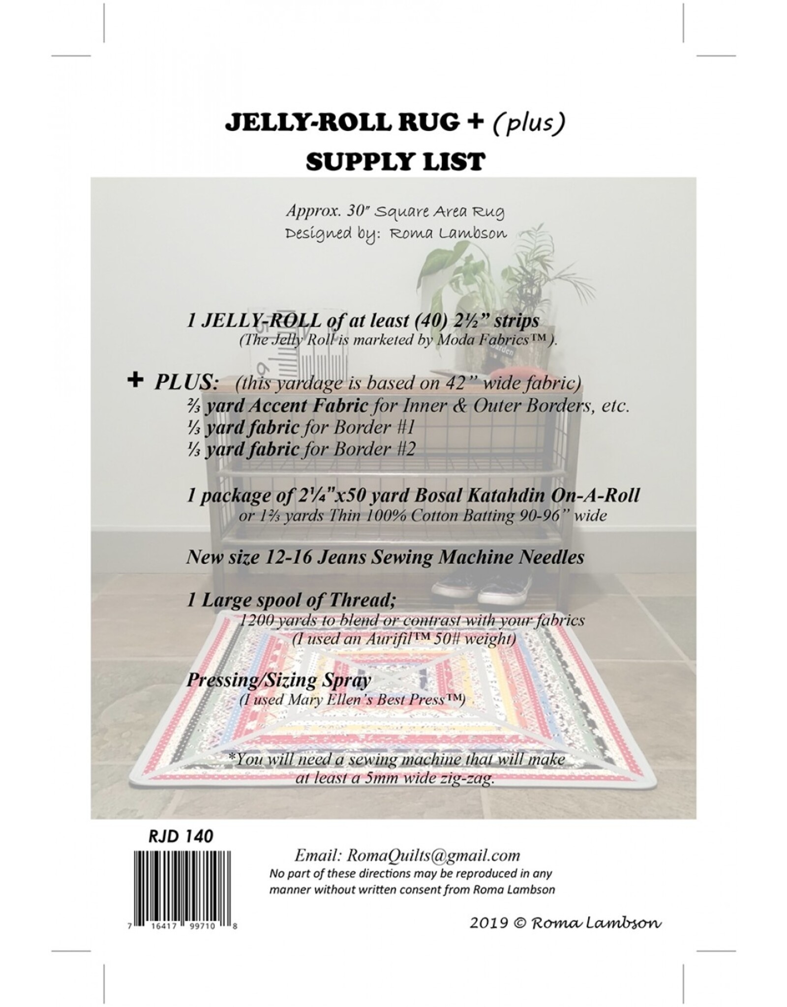 Diversen Jelly-Roll Rug Plus - patroon - RJD 140