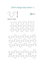 Silly Moon Quilting Co Silly Moon Quilting - Overall Design Quilt ruler -  Zippy