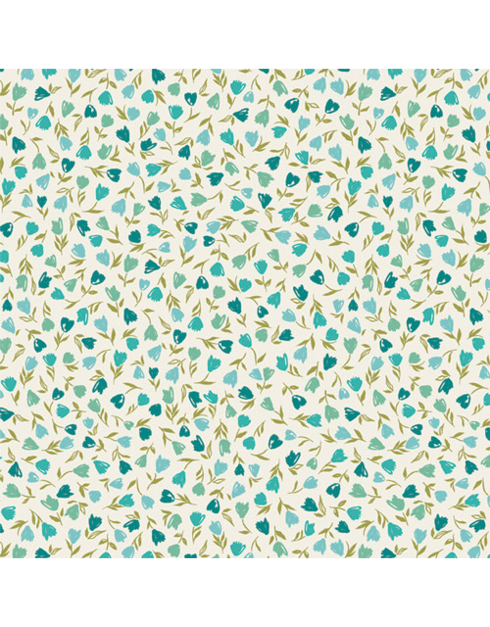 Art Gallery Fabrics Bloomcore - Floral Frenzy Lagoon