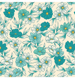 Art Gallery Fabrics Bloomcore - Tinted Blooms Lagoon