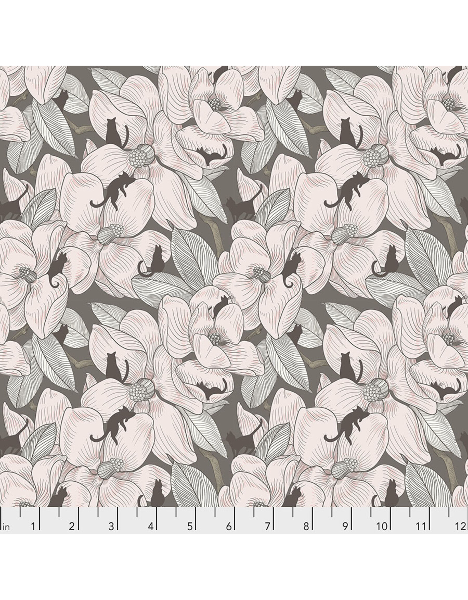 FreeSpirit Rachel Hauer - Cat Tales - Magnolia Garden Sepia - PWRH008.SEPIA