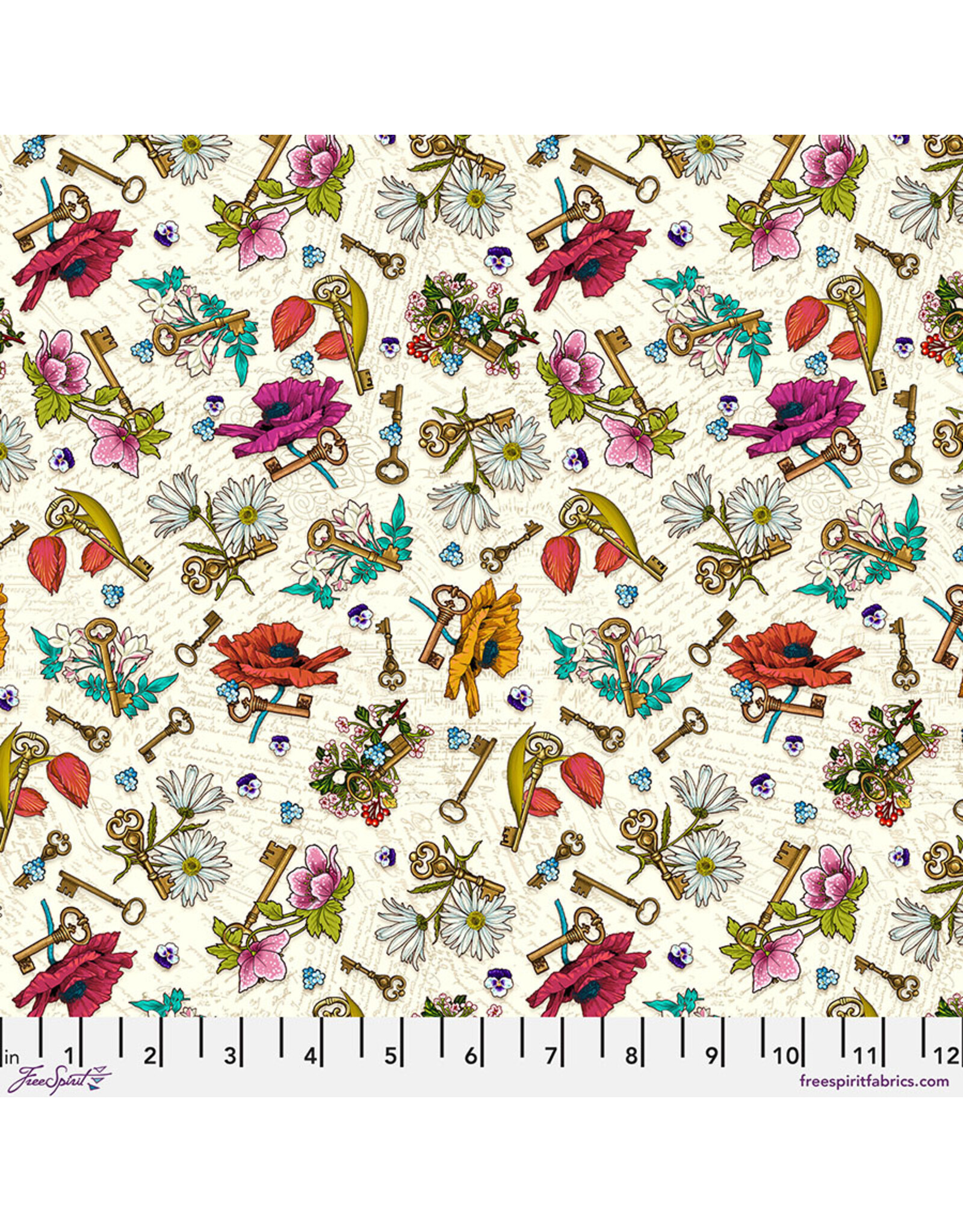 FreeSpirit Odile Bailloeul - Language of Flowers - Keys to Secrets - Cream - PWOB104.CREAM