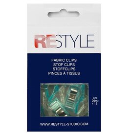 Restyle Stof clips 26 mm - 15 stuks 