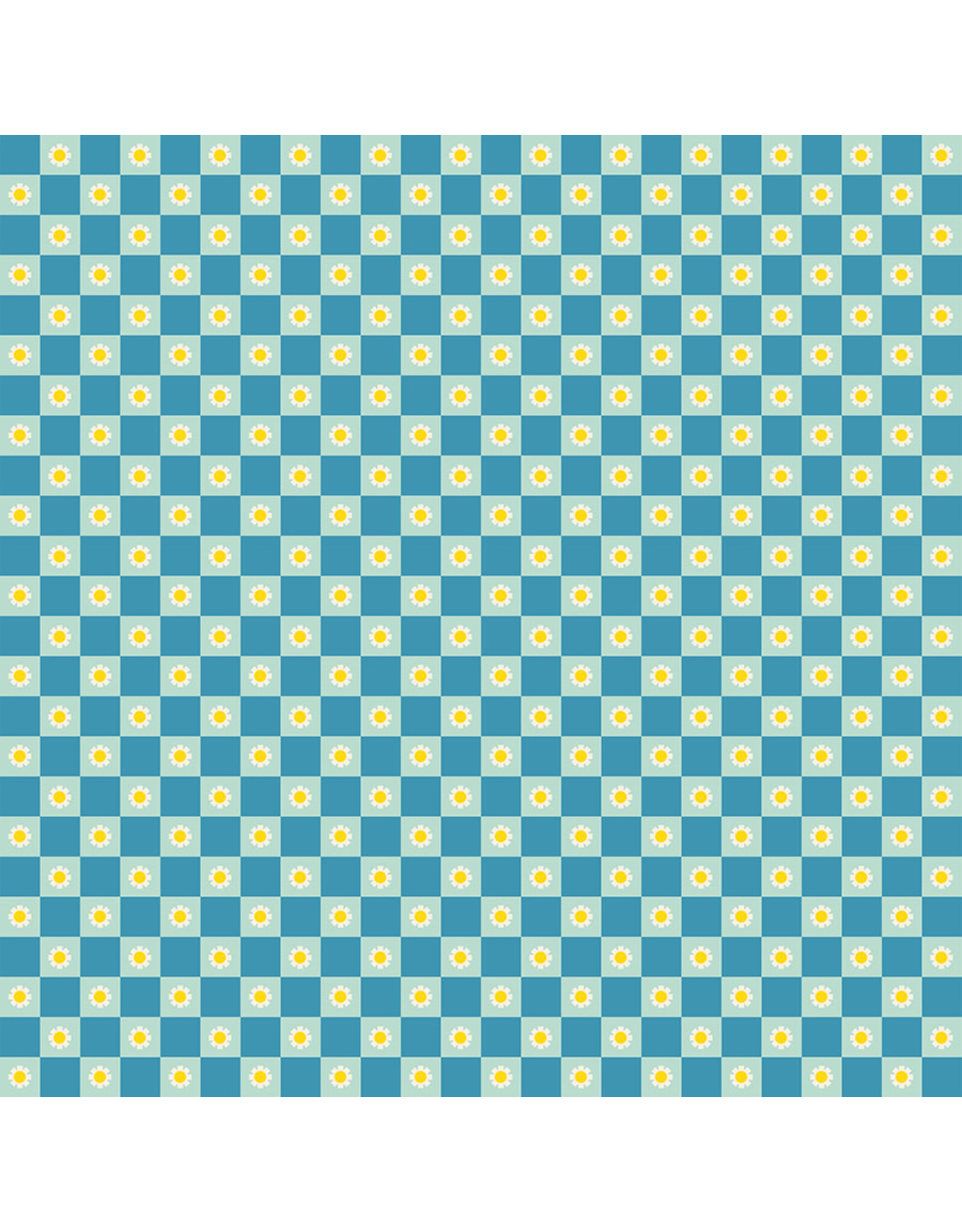 Ruby Star Society Ruby Star Society - Animal Animal - Flower Check Vintage Blue - RS5169-15